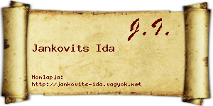 Jankovits Ida névjegykártya